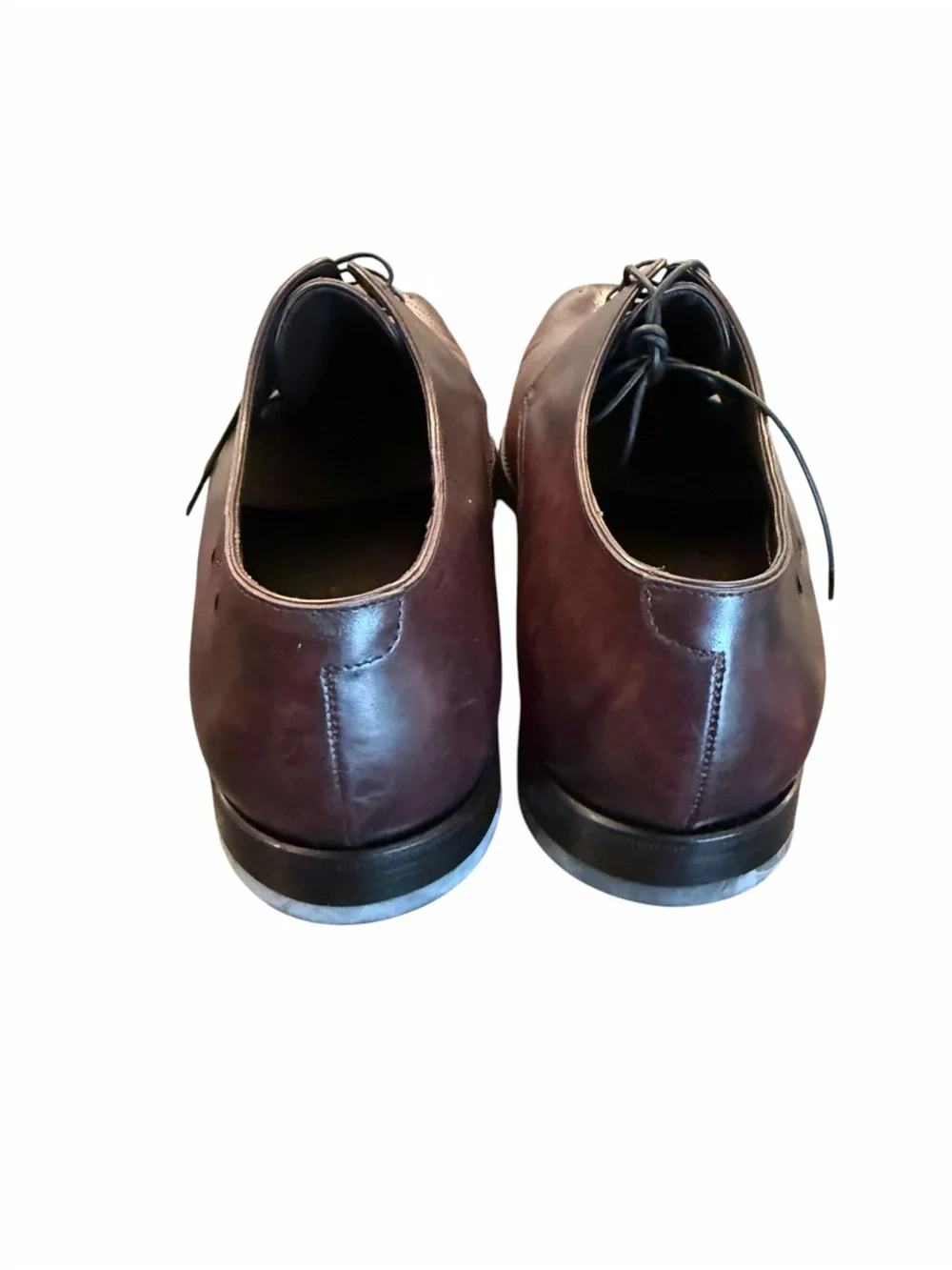 Hugo Boss Colby Leather Derby Dress Shoes Mens 9 Rich Burgundy Business Lace Up